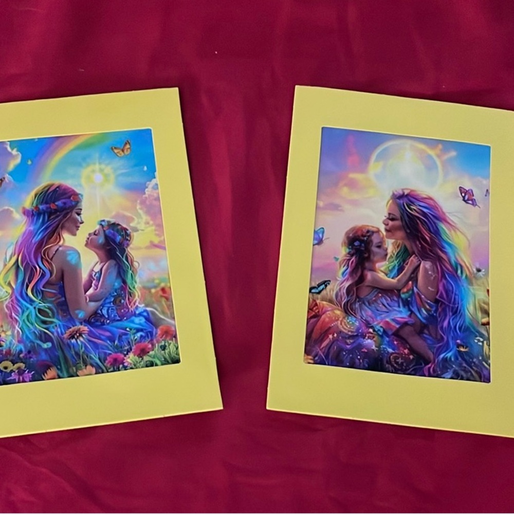 Original Use Vibrant Fantasy Art Print Set